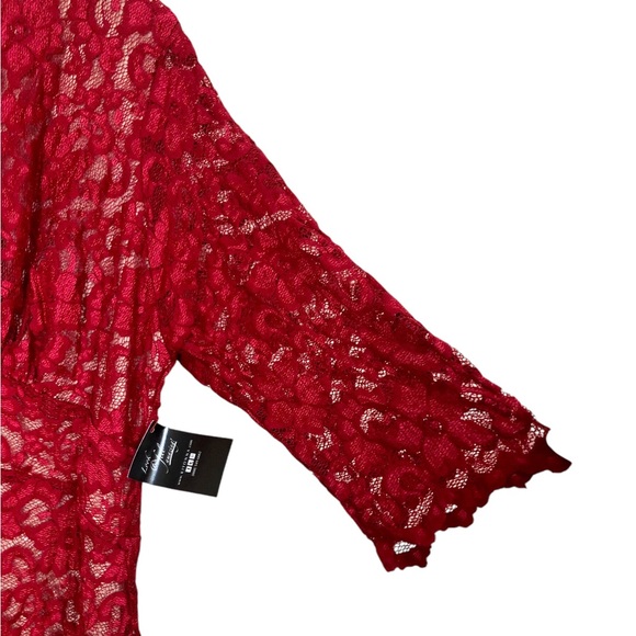 Kiyonna Mademoiselle Lace Cocktail Dress in Pinot Noir Size 18-20 - Picture 5 of 8